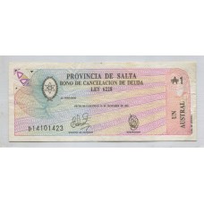 ARGENTINA EC. 053 BONO BILLETE DE EMERGENCIA SALTA